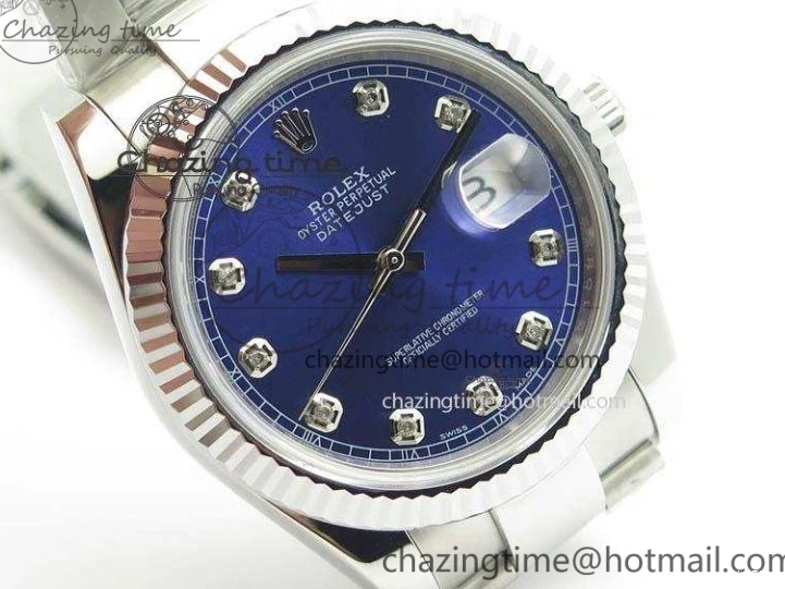 MiroTime 0520 FlexibleFit DateJust 41mm 126334 Noob 1:1 Best Edition Fluted Bezel Blue Diam Dial On SS Oyster Bracelet A 3583